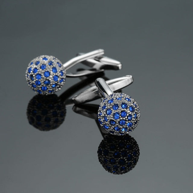 Novelty Luxury Blue white Cufflinks for Mens