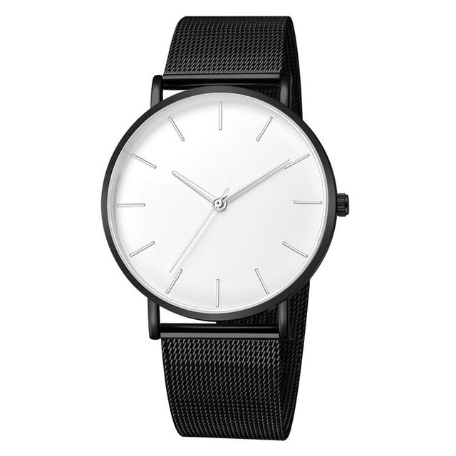 Simplicity Modern Quartz Watch Women Mesh Stainless Steel Bracelet High Quality