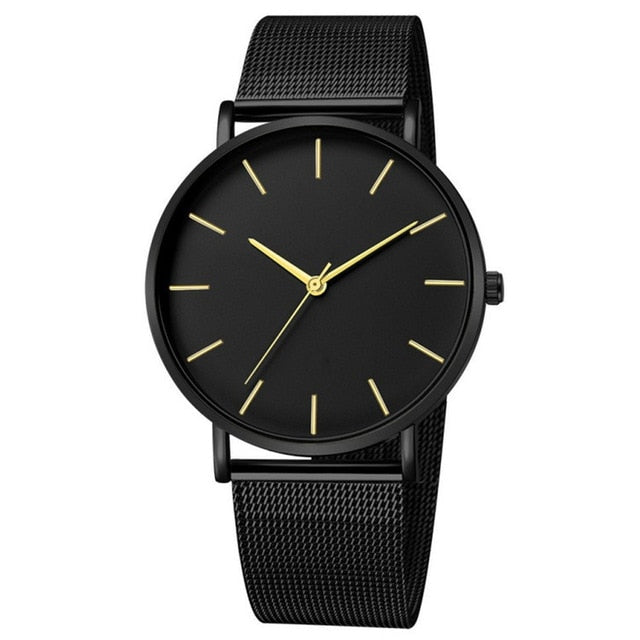 Simplicity Modern Quartz Watch Women Mesh Stainless Steel Bracelet High Quality