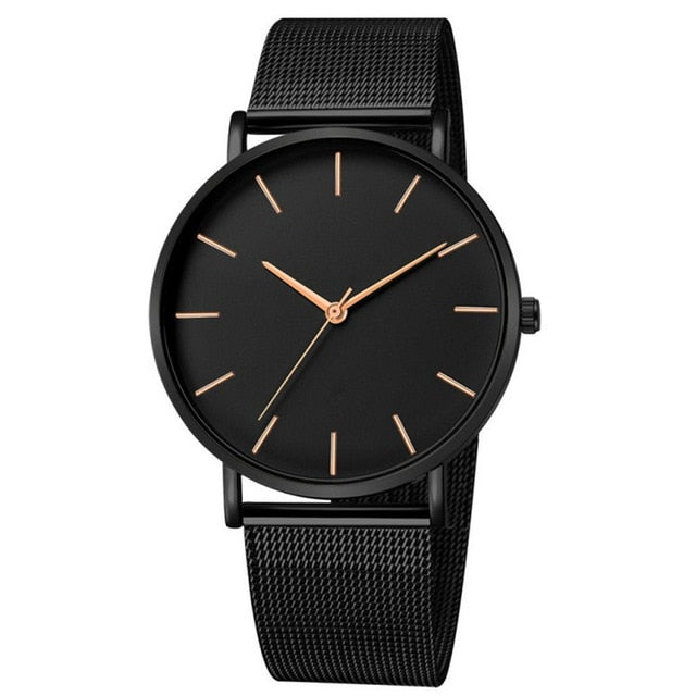 Simplicity Modern Quartz Watch Women Mesh Stainless Steel Bracelet High Quality