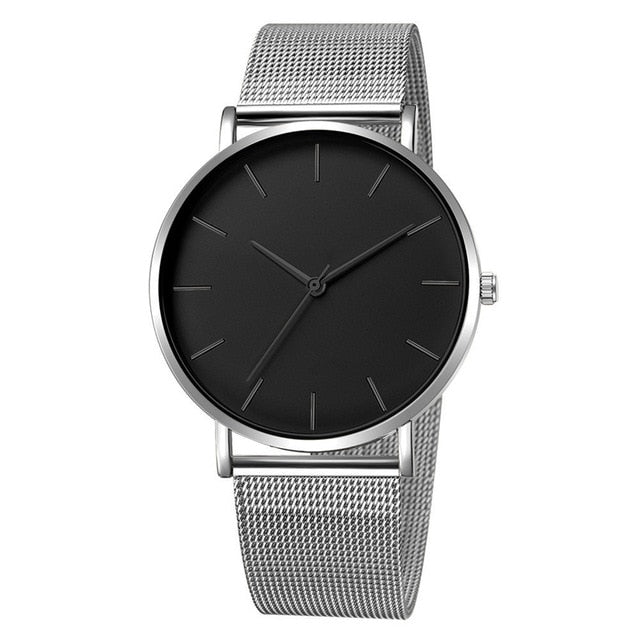 Simplicity Modern Quartz Watch Women Mesh Stainless Steel Bracelet High Quality