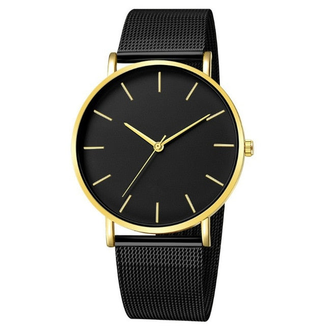 Simplicity Modern Quartz Watch Women Mesh Stainless Steel Bracelet High Quality